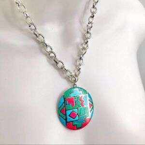 3 for $20 🌸 Colorful Abstract BoHo Pendant Necklace LONG!